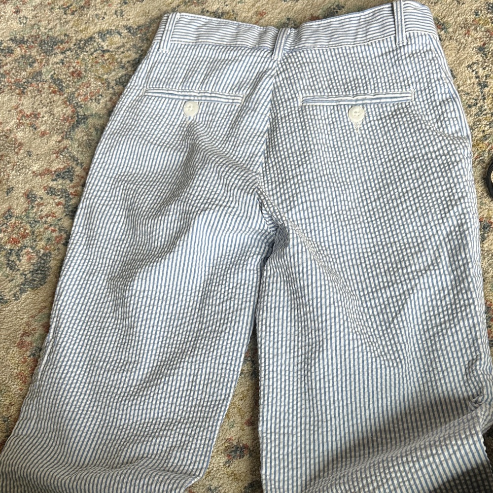 Izod Kids Blue and White Striped Formal Pants - Picture 4 of 4